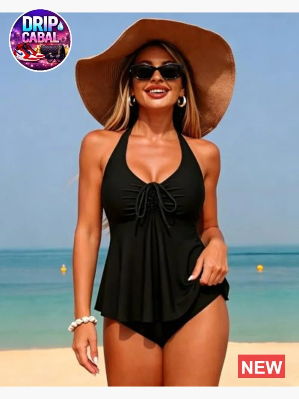 Tummy Control Tankini Swimsuits for Women - Modest 2 Piece High Waisted Full